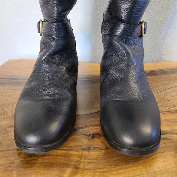 Tory Burch Brook Black Tumbled Leather Knee Boot - Picture 5 of 12